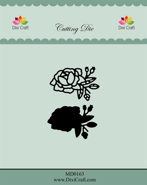  Dixi Craft die Roses with outline-2 4,1x2,8cm